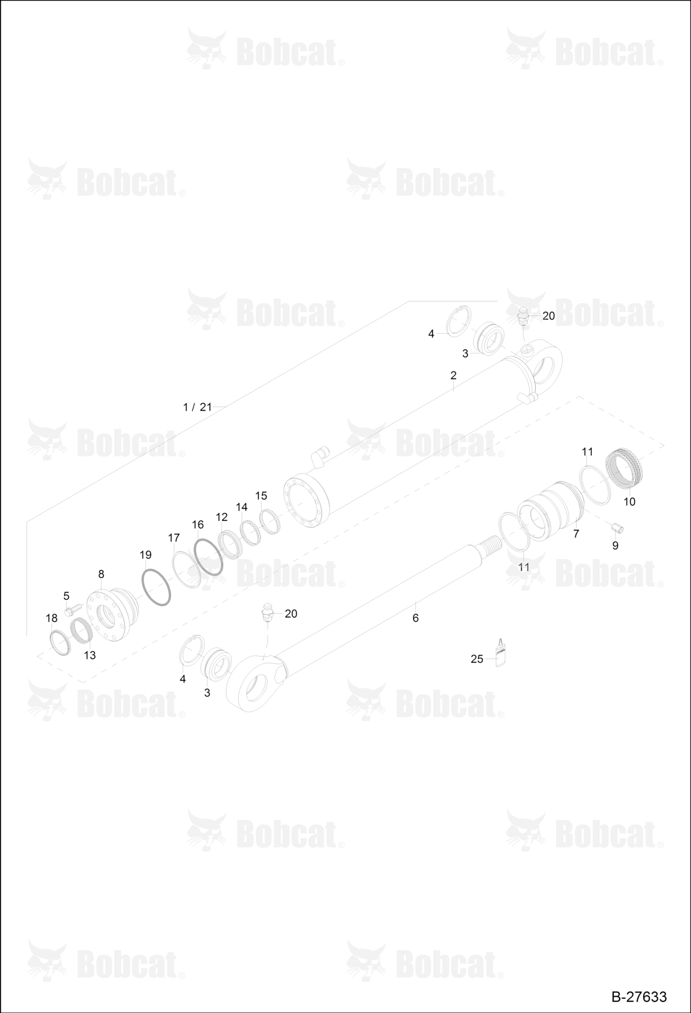 Hydraulic Cylinder (DIPPER Arm Mono Boom and Articulated BOOM) (Z 115/70)