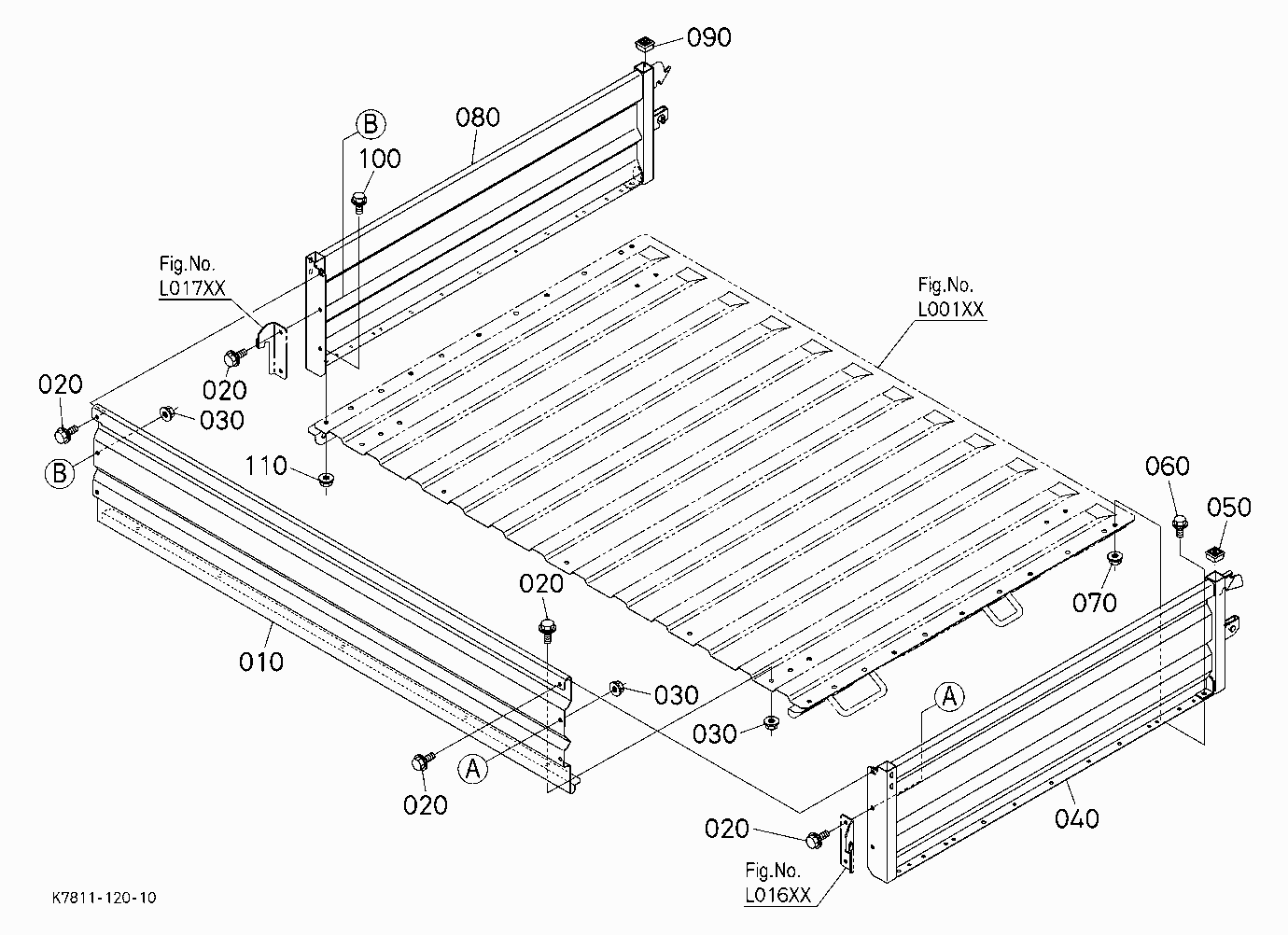 BOX PLATE (FRONT LOWER/LEFT/RIGHT) [EXCEPT BED LIN