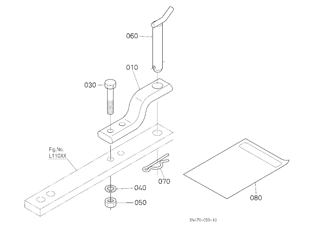 Hitch (Flat Drawbar) (W/G No.M9289) [Option]