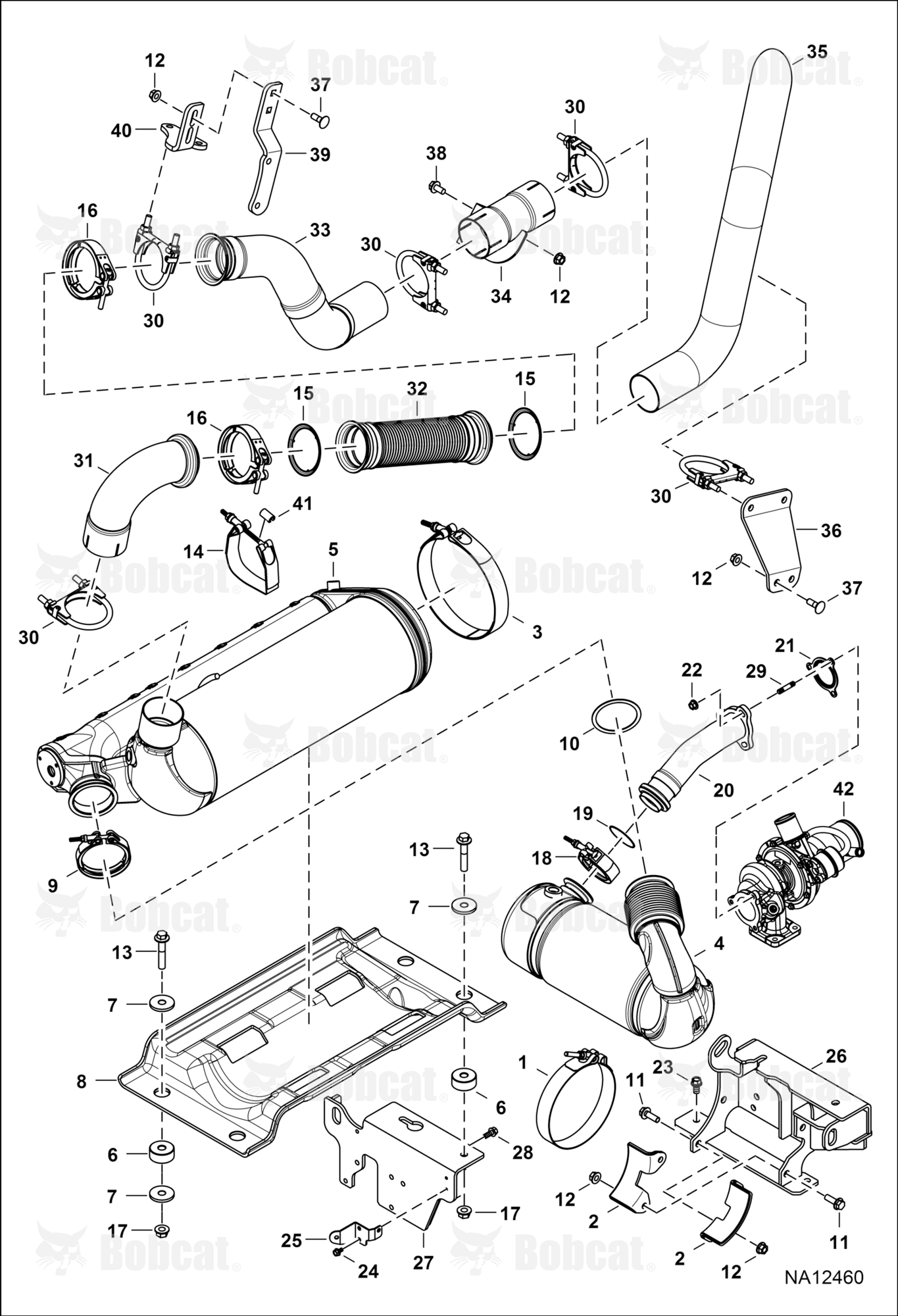 Engine & Attaching Parts (Exhaust System)