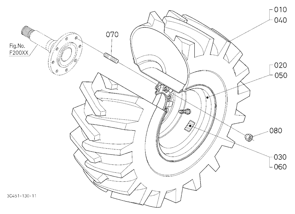 Rear Wheel (18.4-16.1 R1)