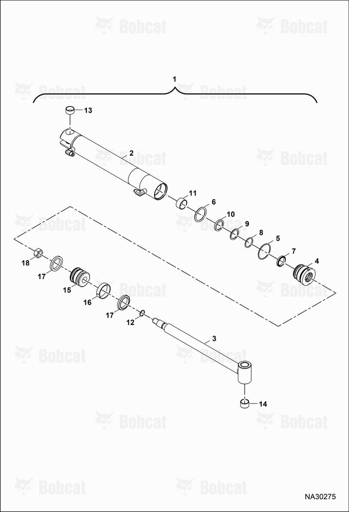 Tractor Backhoe BH67 (Boom Cylinder) B77F00101 & Above