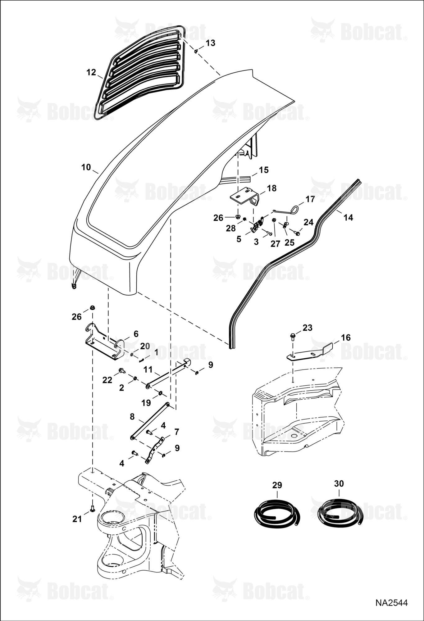 RH Cover (Link Hold Open)  ARWN11001 - ARWN11244, ASW311001 - ASW311415