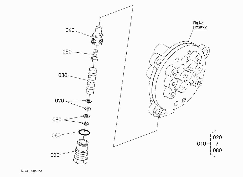 HYD.BED LIFT KIT (RELIEF VALVE) (W/G No.V5242) [OP