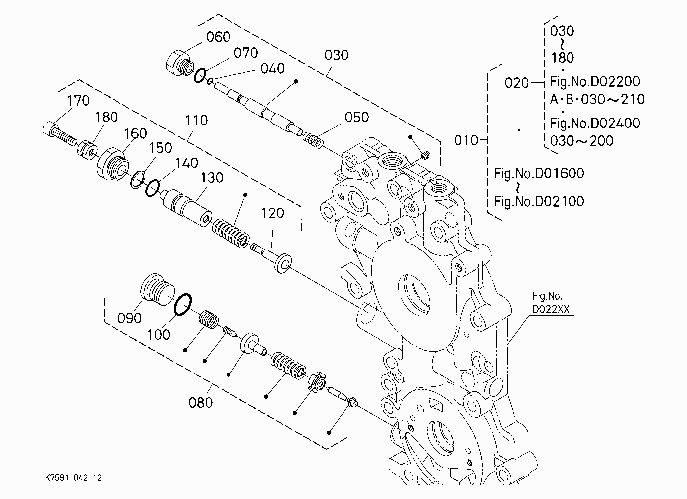 HST 8 (PORT BLOCK VALVE) [COMPONENT PARTS]
