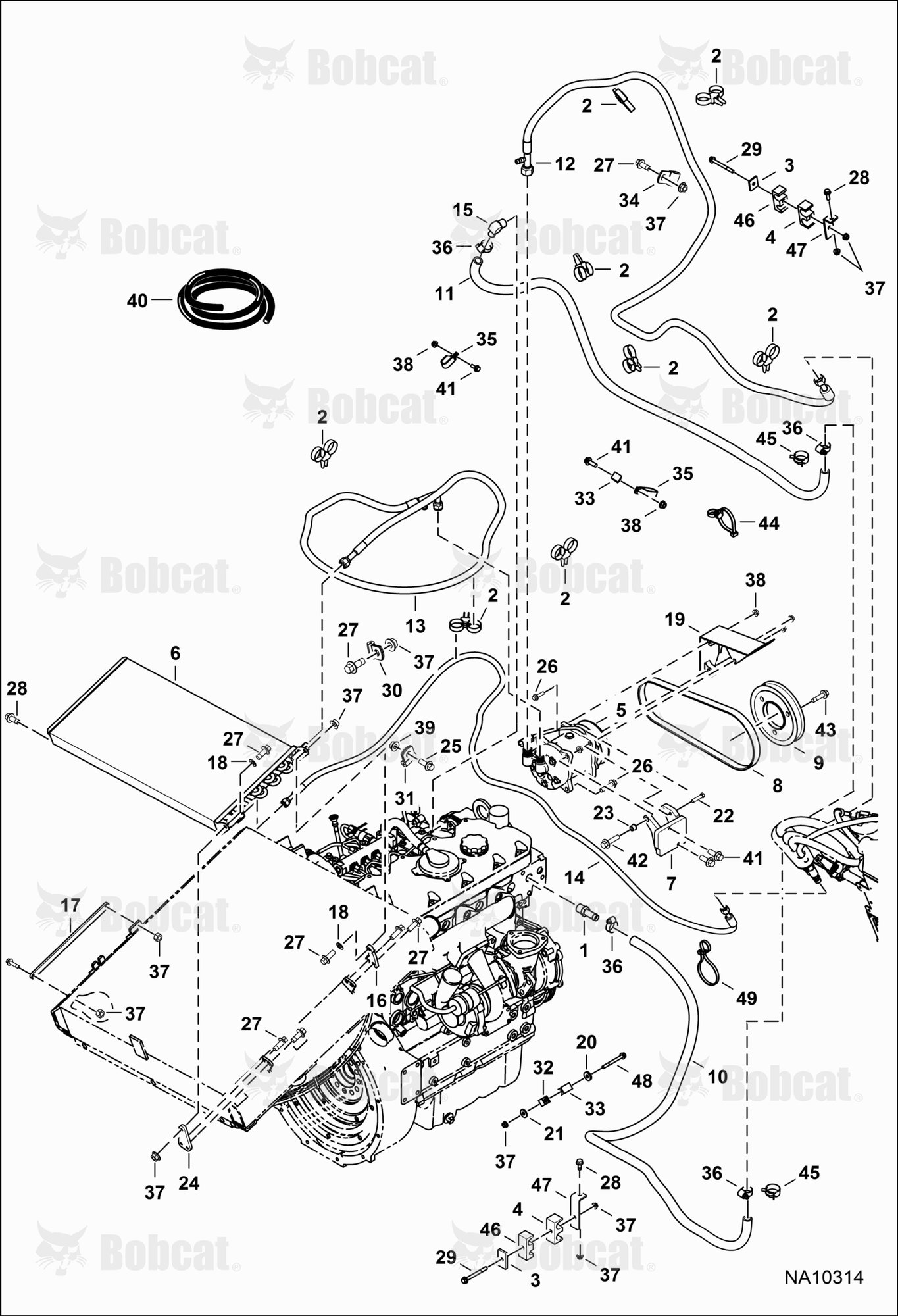 Engine & Attaching Parts (Heat & A/C Components)