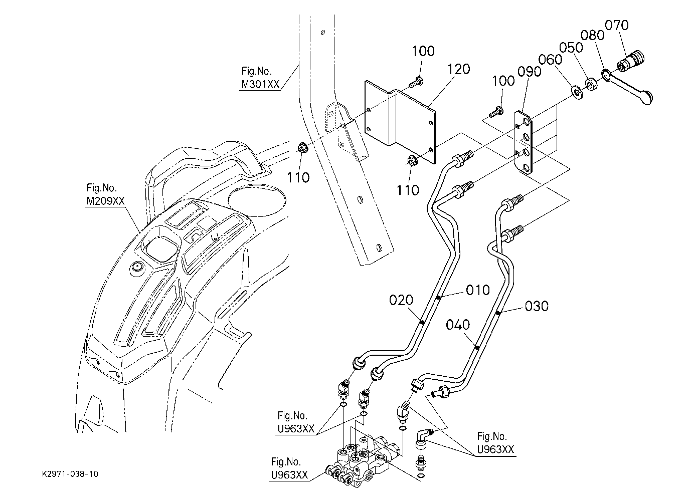 Rear Control Valve Kit (Pipe) [Option]