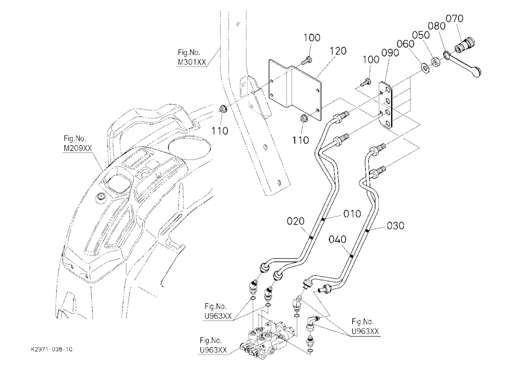 Rear Control Valve Kit (Pipe) [Option]