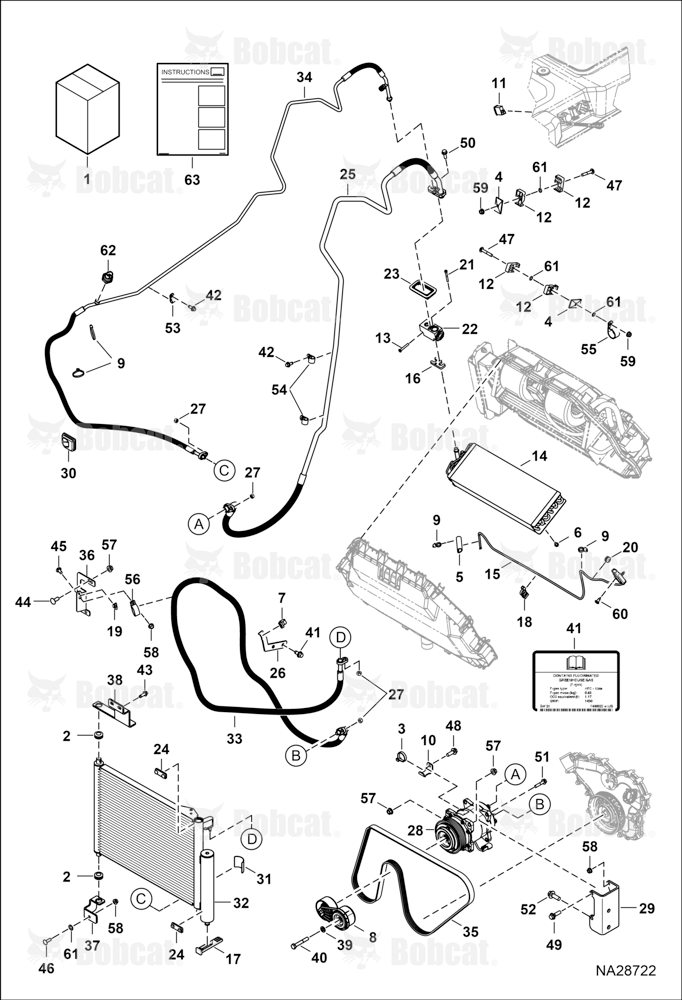 Heater & A/C (A/C Kit) B4SS11853 & Above