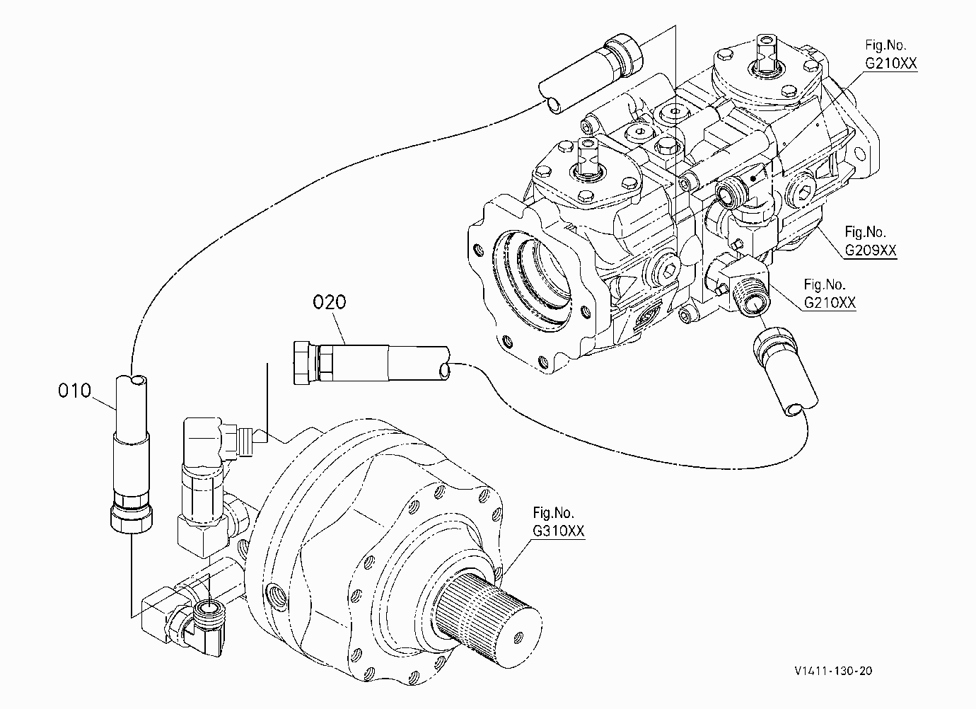 OIL PIPING (TRAVEL LH)