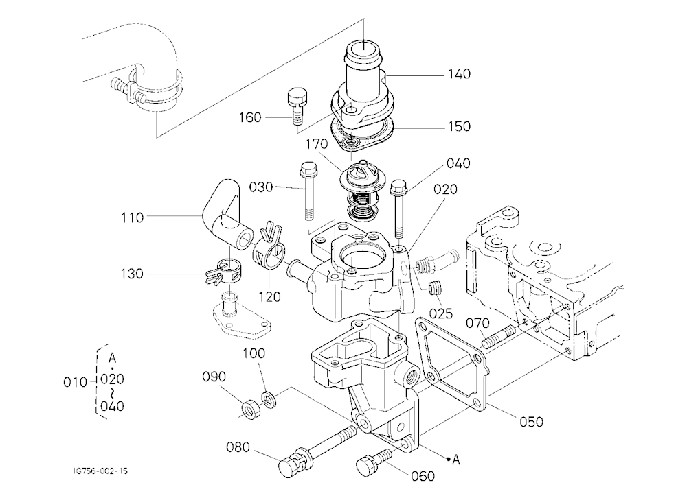 Water Flange And Thermostat [Cab Type]