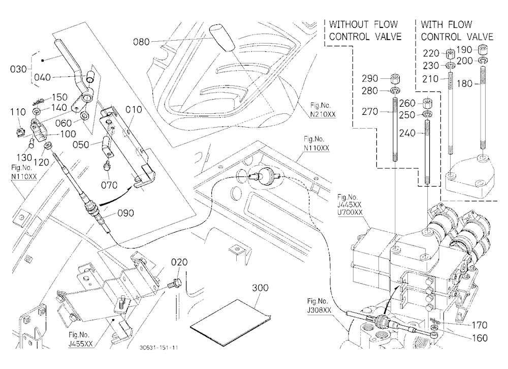 Auxiliary Control Valve Lever Kit (2Nd) (W/G No.M7
