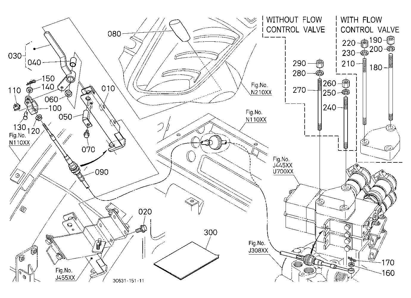 Auxiliary Control Valve Lever Kit (2Nd) (W/G No.M7