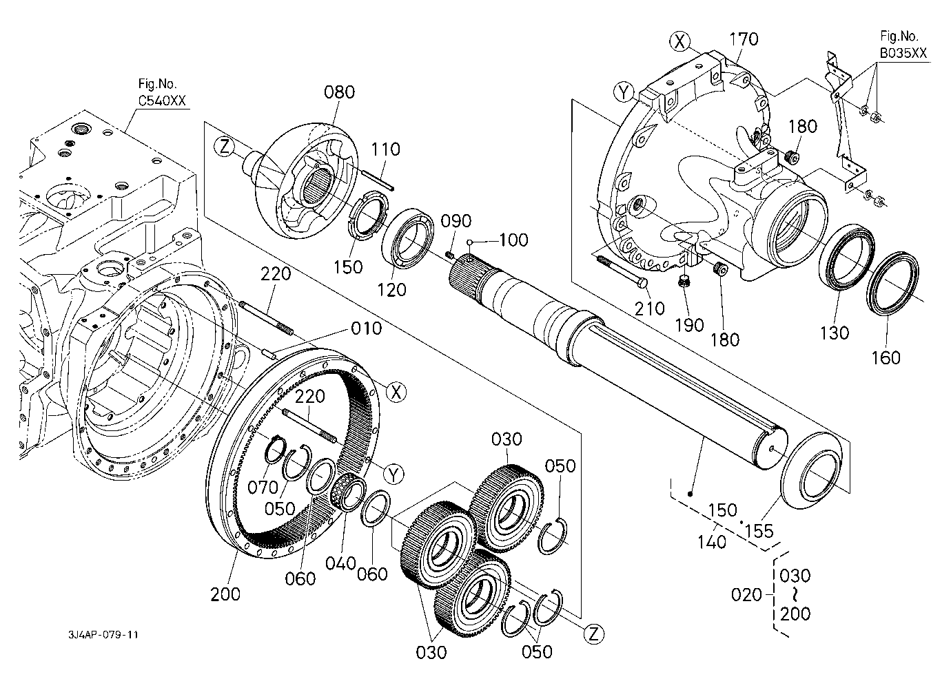 Rear Axle [Bar Type Axle]