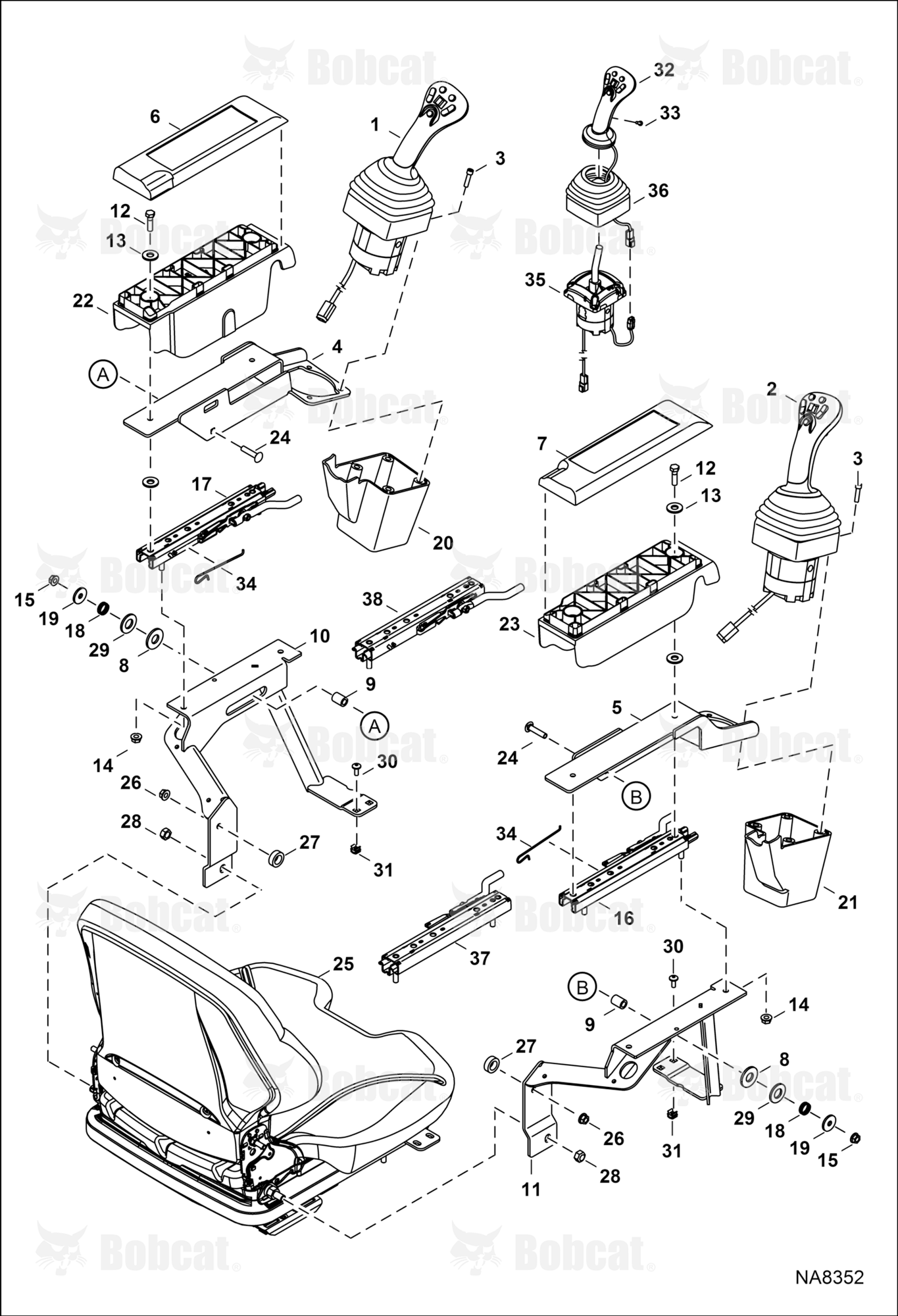 Controls Electrical (SJC) (Armrest Assembly)  B3H111001 - B3H111041