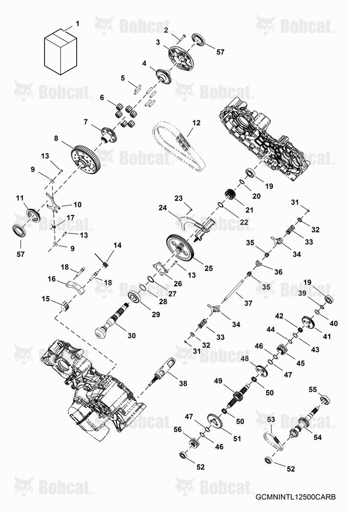 Drive TRAIN, Main Gearcase Internal  AJNS20001 & Above
