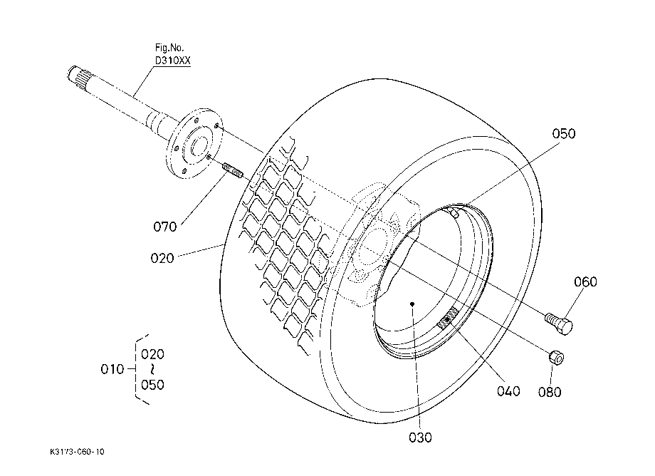 Rear Wheel (26*12-12)
