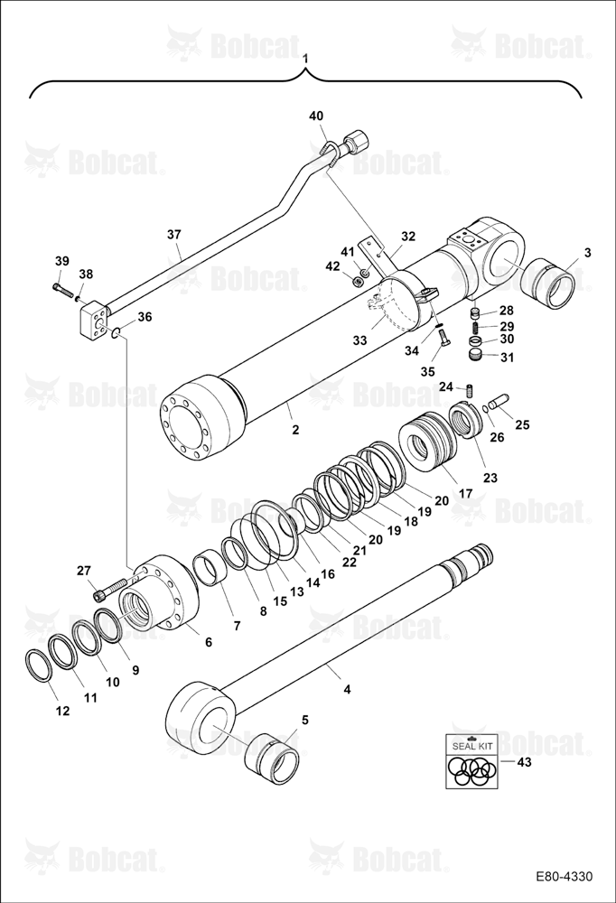 Arm Cylinder (W/O Lock Valve) AETB10001 & Above