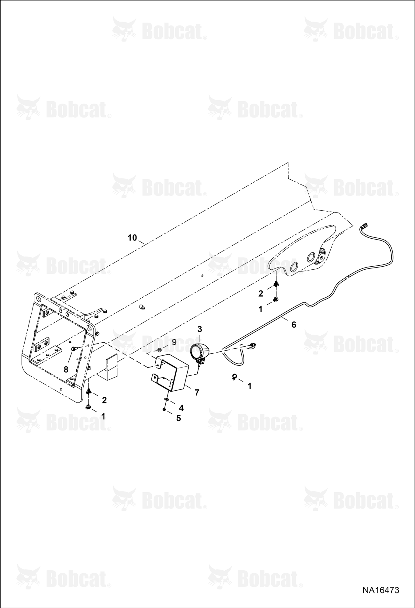 Boom Work Light (W/Deutsch DT04-2P Connector)