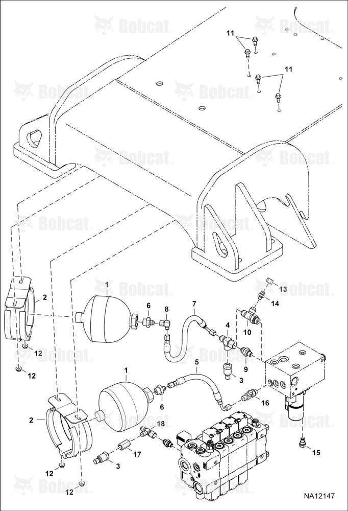 Hydraulic Circuitry (Service Brake Accumulator) (Germany) (W/Accumulators of Like Size)