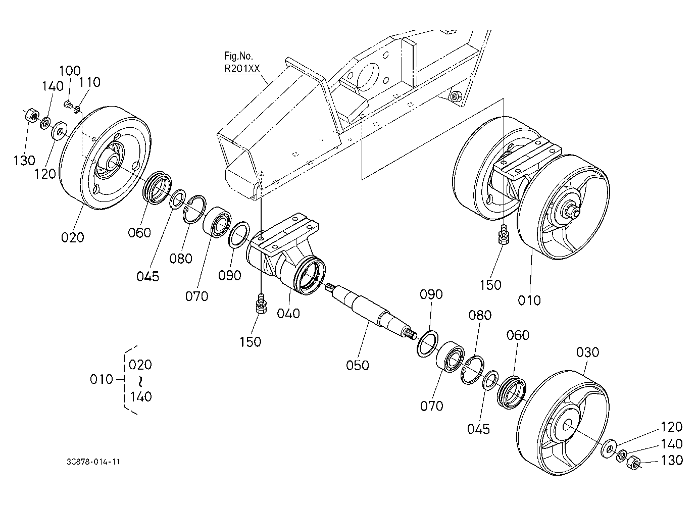Truck Roller Rh (Power Crawler)