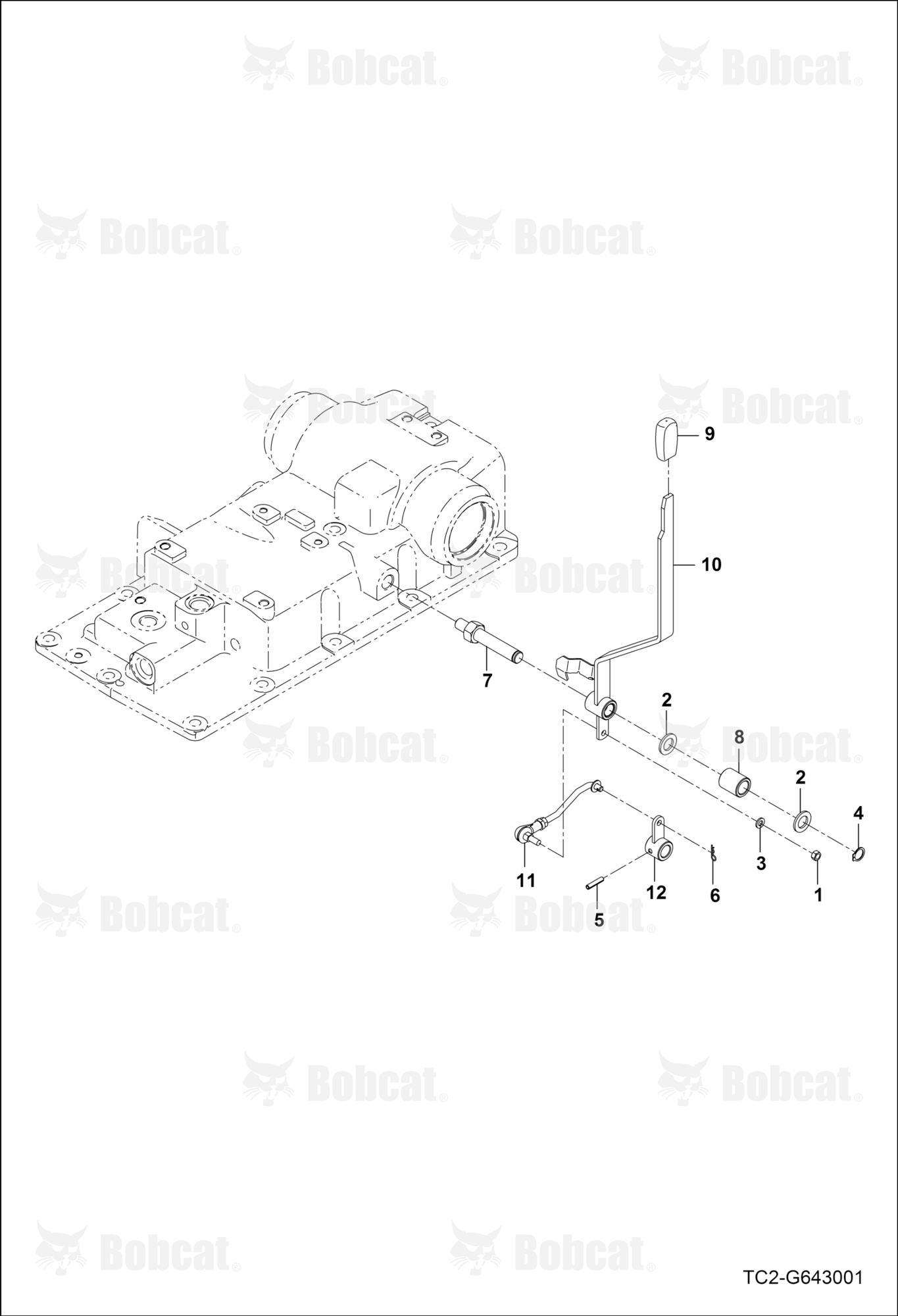 Control Levers (LH Console) (Power Take-Off Engagement) (Rear)