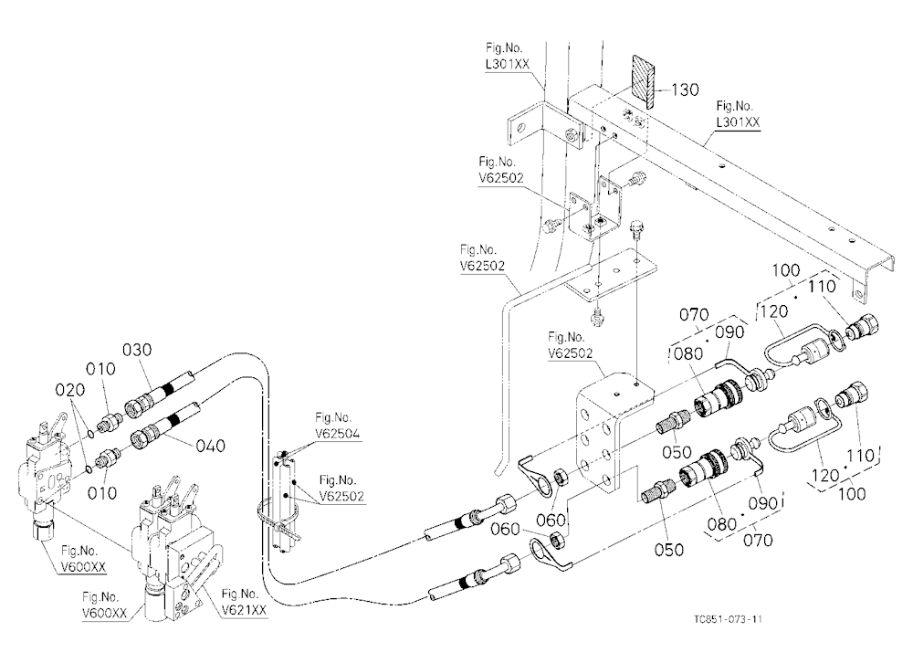 Auxiliary Control Valve Kit (Coupler) (3Rd) (W/G N