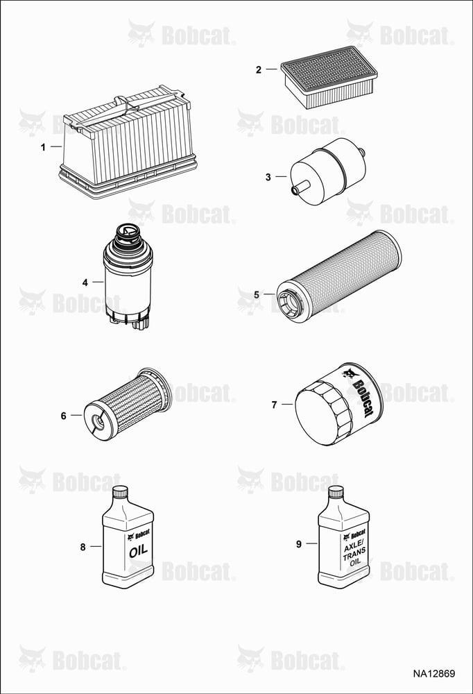 Scheduled Maintenance Items (Every 500 Hours Or Every 6 Months)