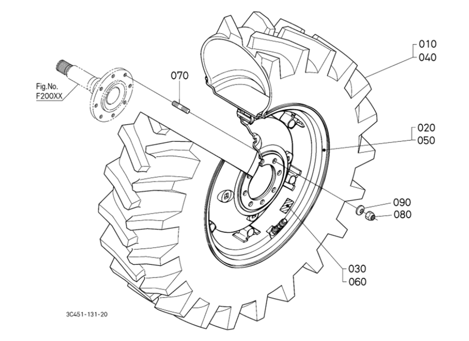 Rear Wheel (380/85R24 R1)