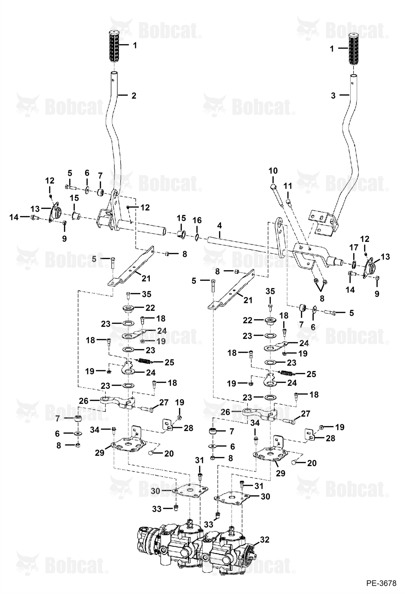Hand Controls  A3W611001 - A3W613689, A3W711001 - A3W713379