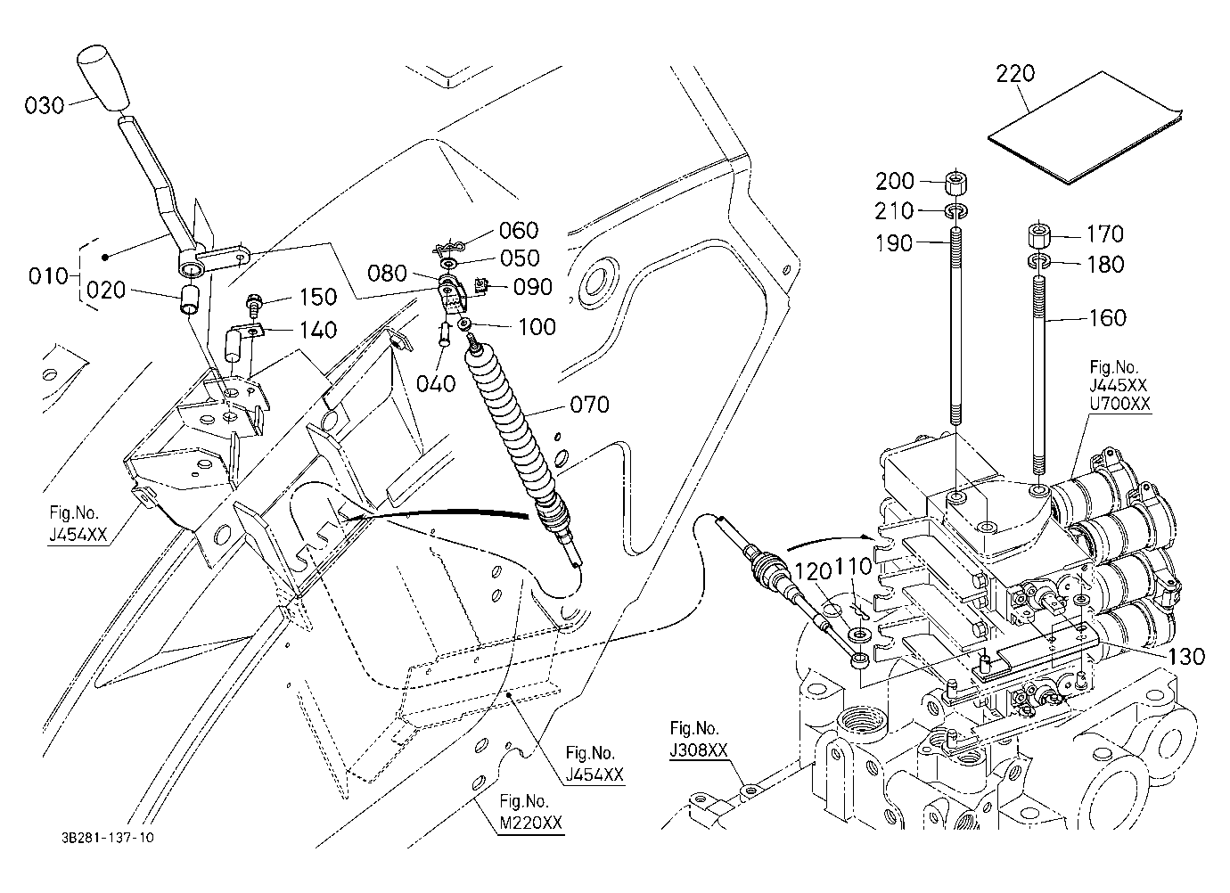 Auxiliary Control Valve Lever Kit (3Rd) (W/G No.M9