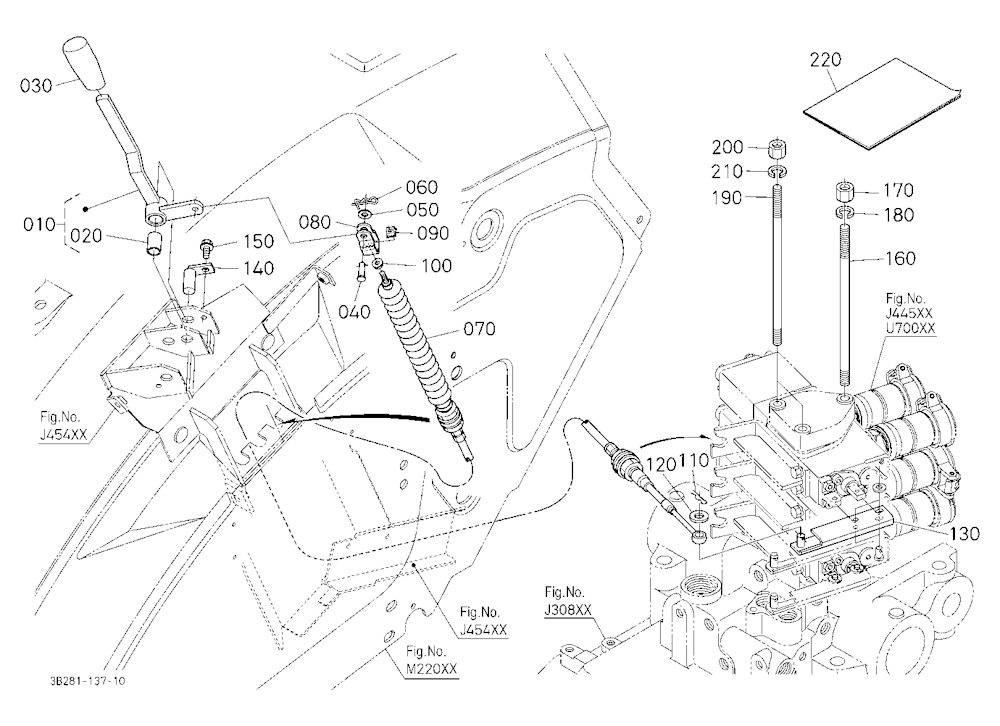 Auxiliary Control Valve Lever Kit (3Rd) (W/G No.M9