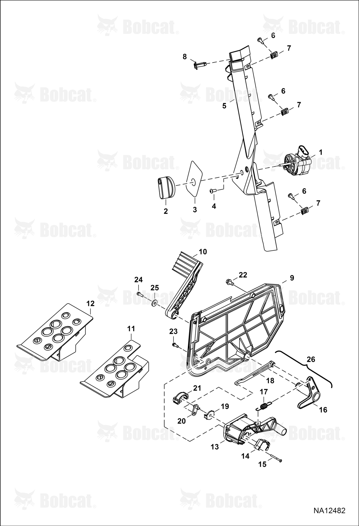 Engine Speed Control (W/Foot Throttle) (Plastic Pedal Assy)  B3BY11351 & Above
