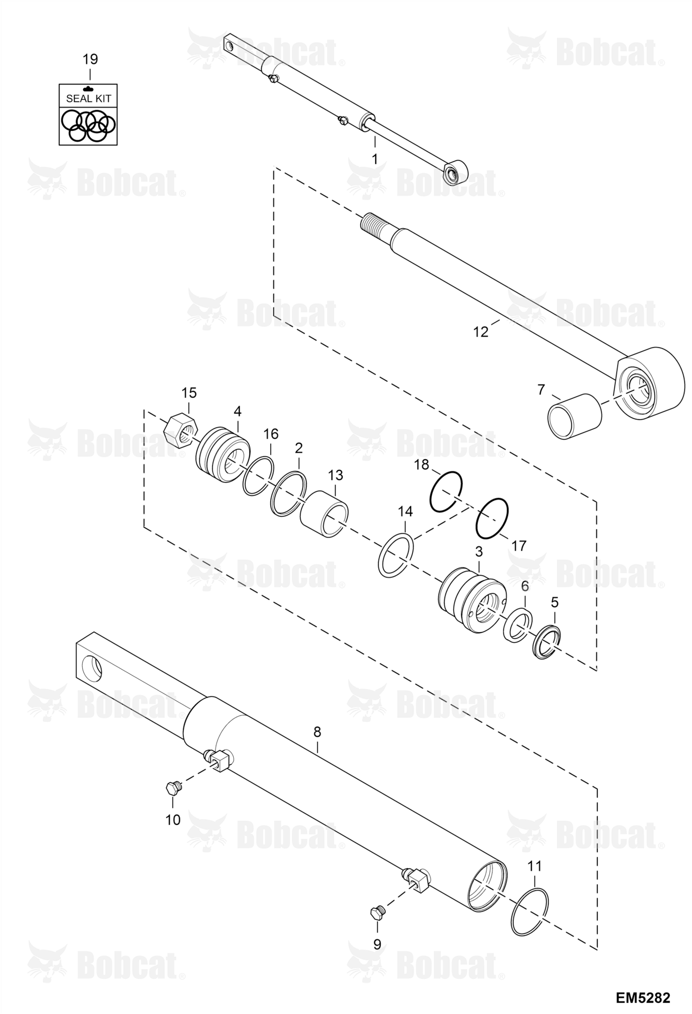 Power BOB-TACH (Cylinder) (W/ .375"Fitting Plug & .5625" Fitting Plug)