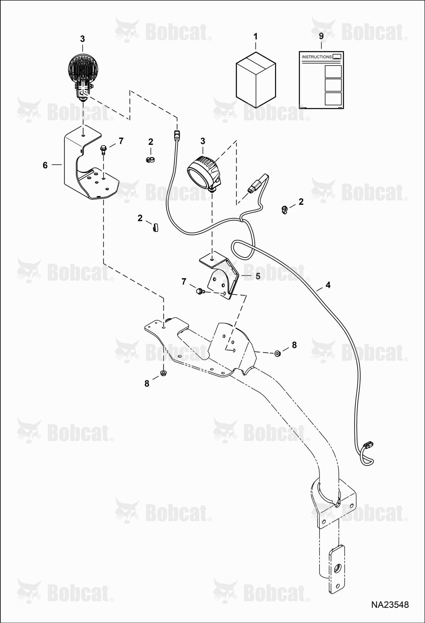 Mirror Work Lights Kit (LED)