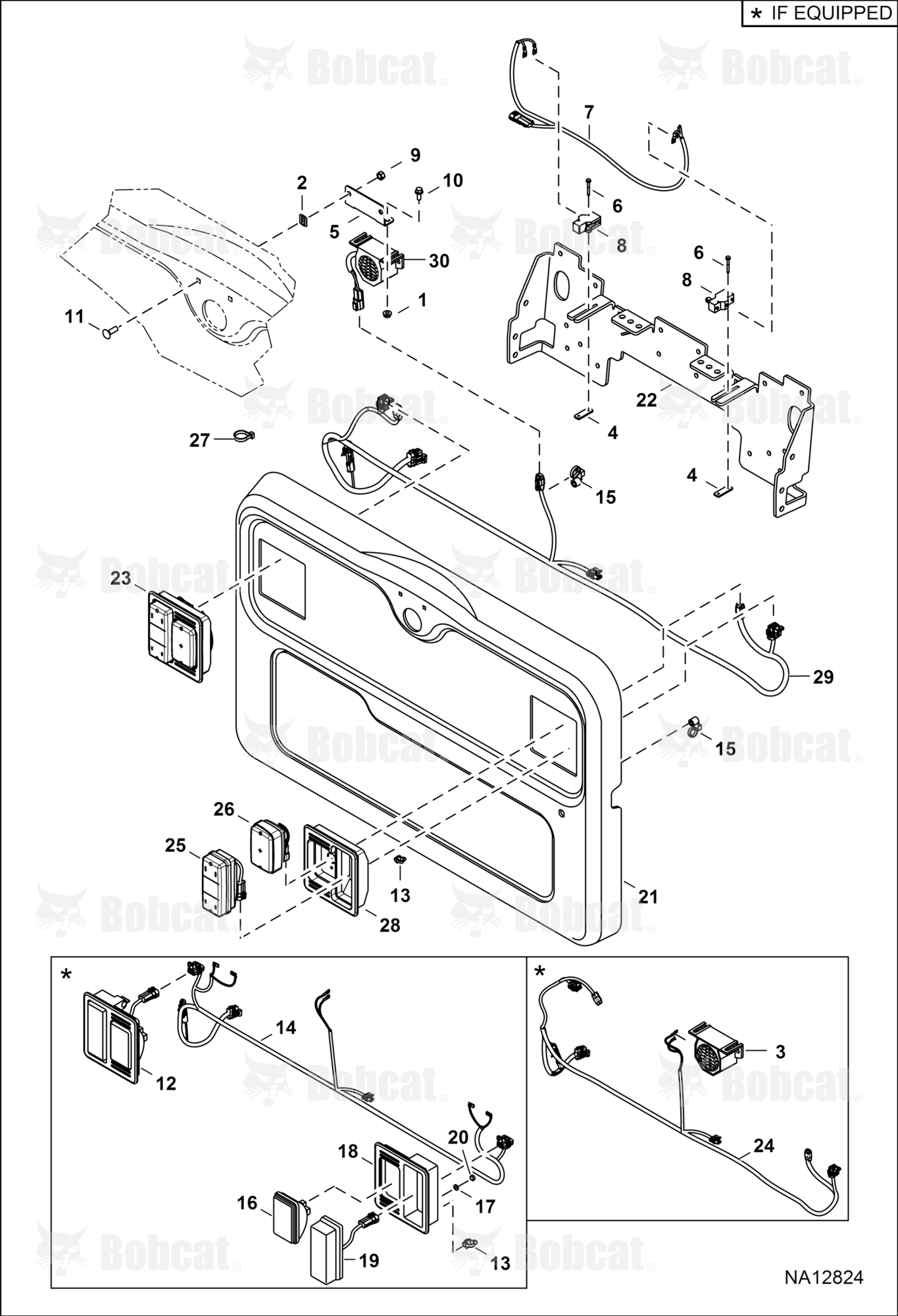 Engine Electrical Circuitry (Rear Lights & Back-up Alarm) (Euro Tail Lights)