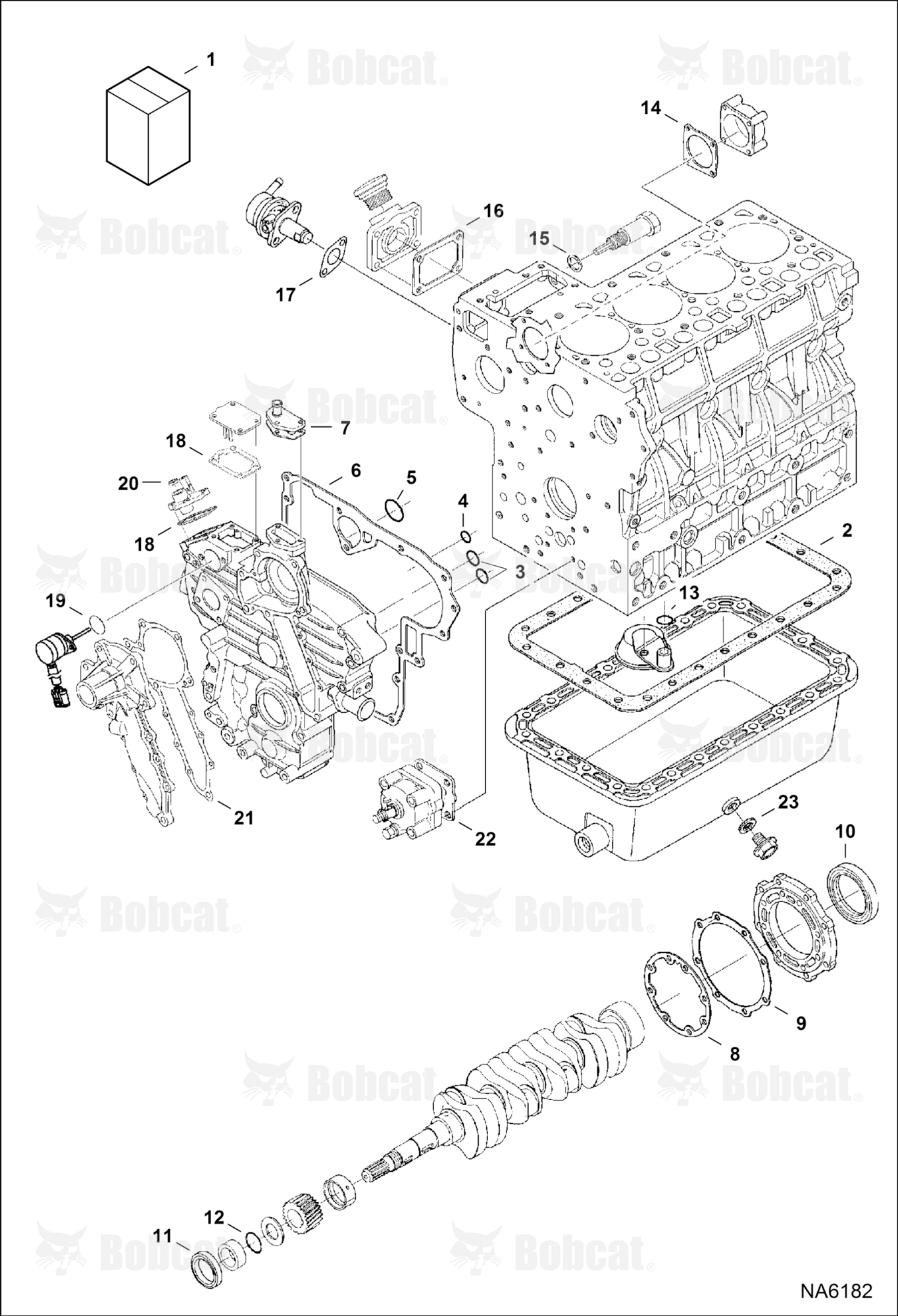 Lower Gasket Kit (Engine S/N 9FZ999 & Below)