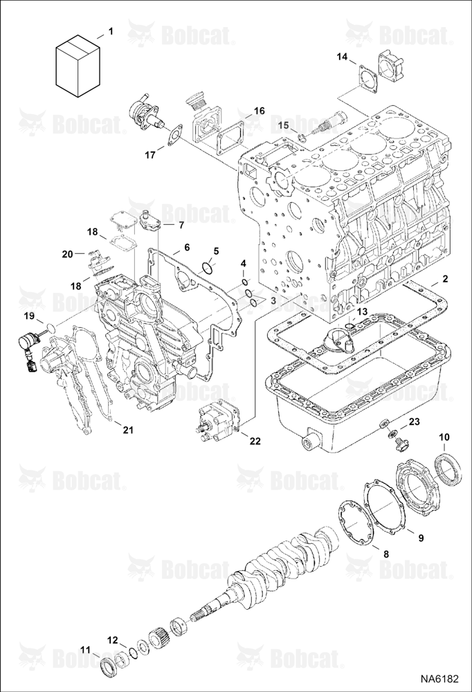 Lower Gasket Kit (Engine S/N 9FZ999 & Below)
