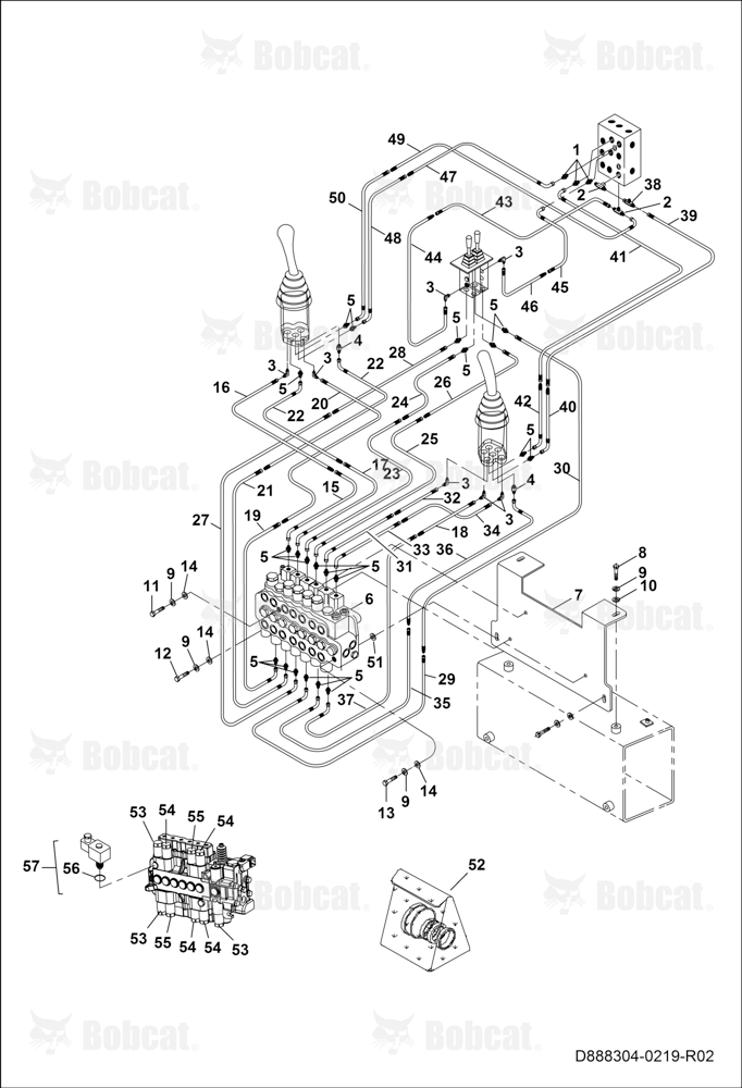 Backhoe Control Valve and Its Connections