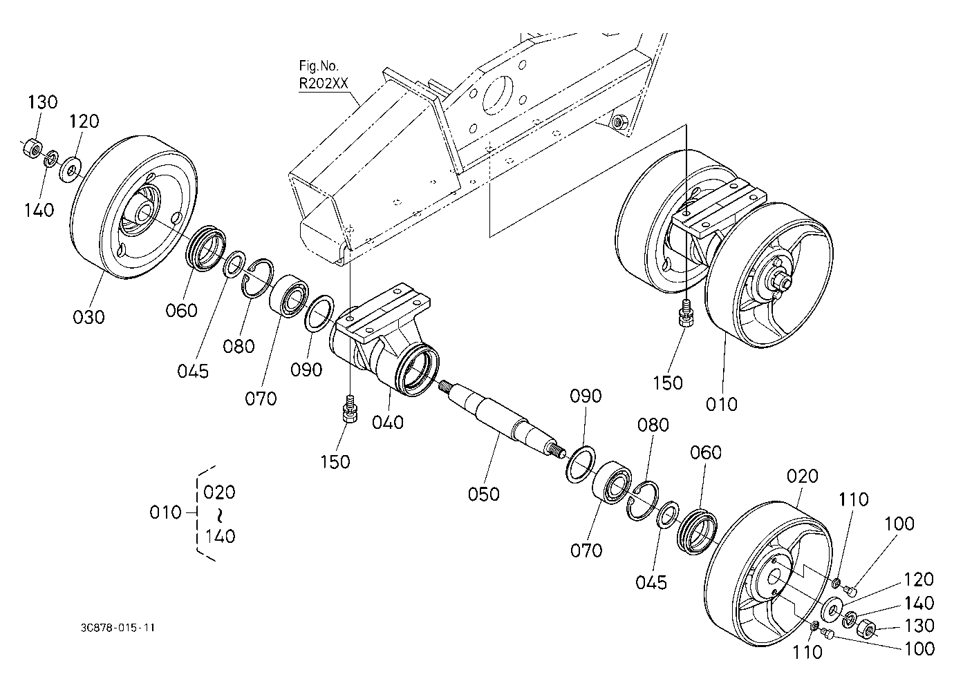 Truck Roller Lh (Power Crawler)