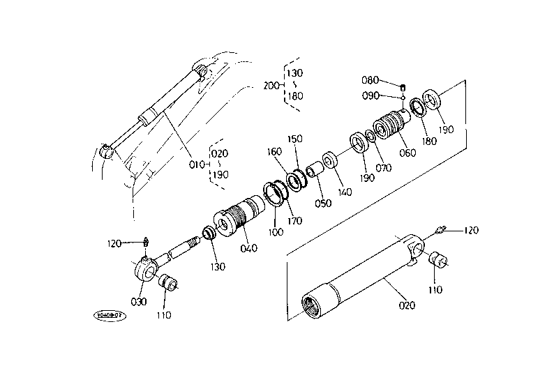 Arm Cylinder and Component Parts
