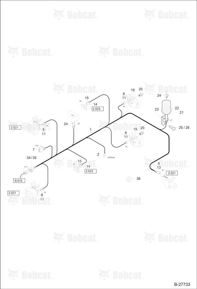 Electric Installation - OPERATOR'S CAB  & Above