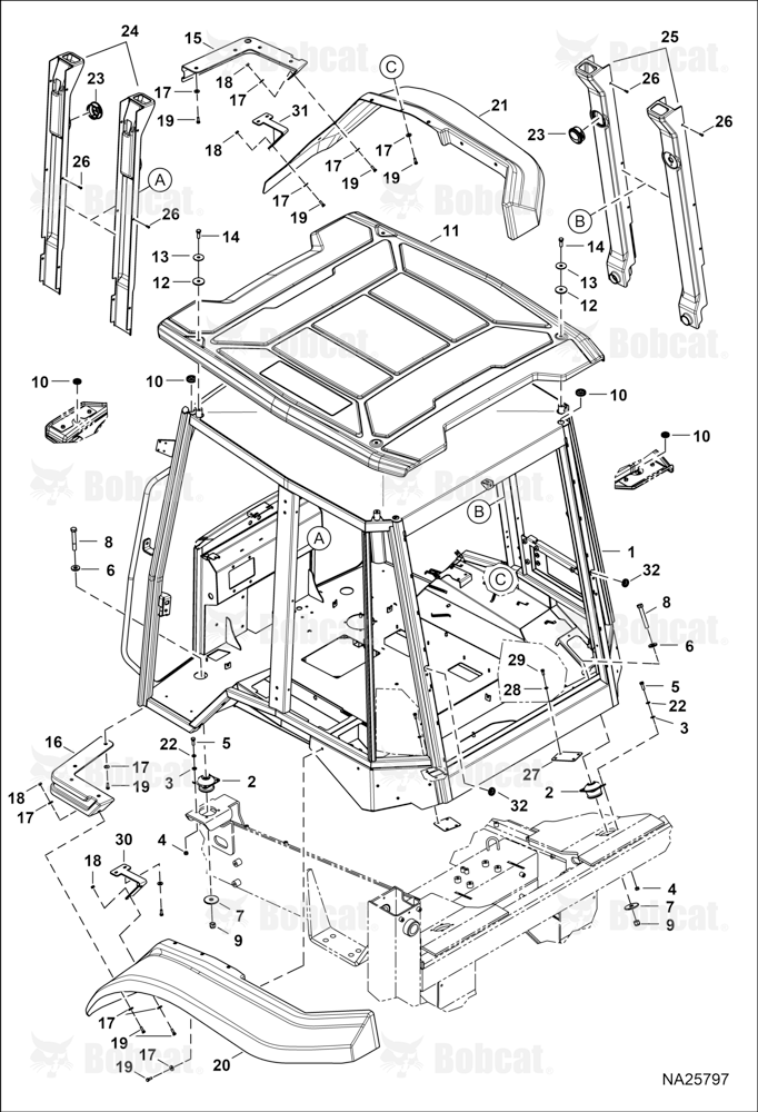Operator CAB (Cab Assembly & Mounts)