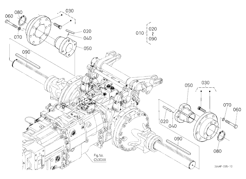 Rear Axle Hub [Bar Type Axle]