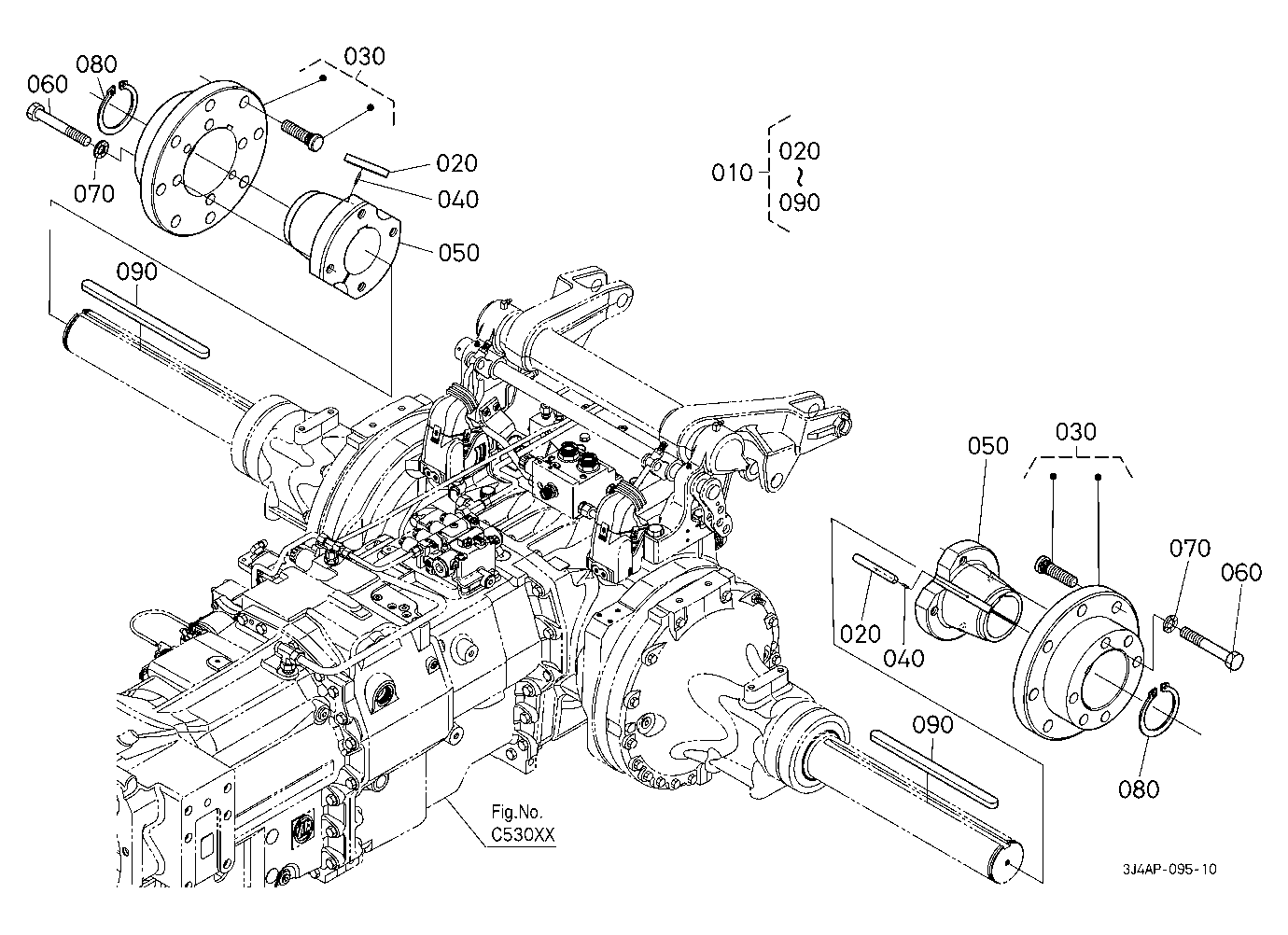 Rear Axle Hub [Bar Type Axle]