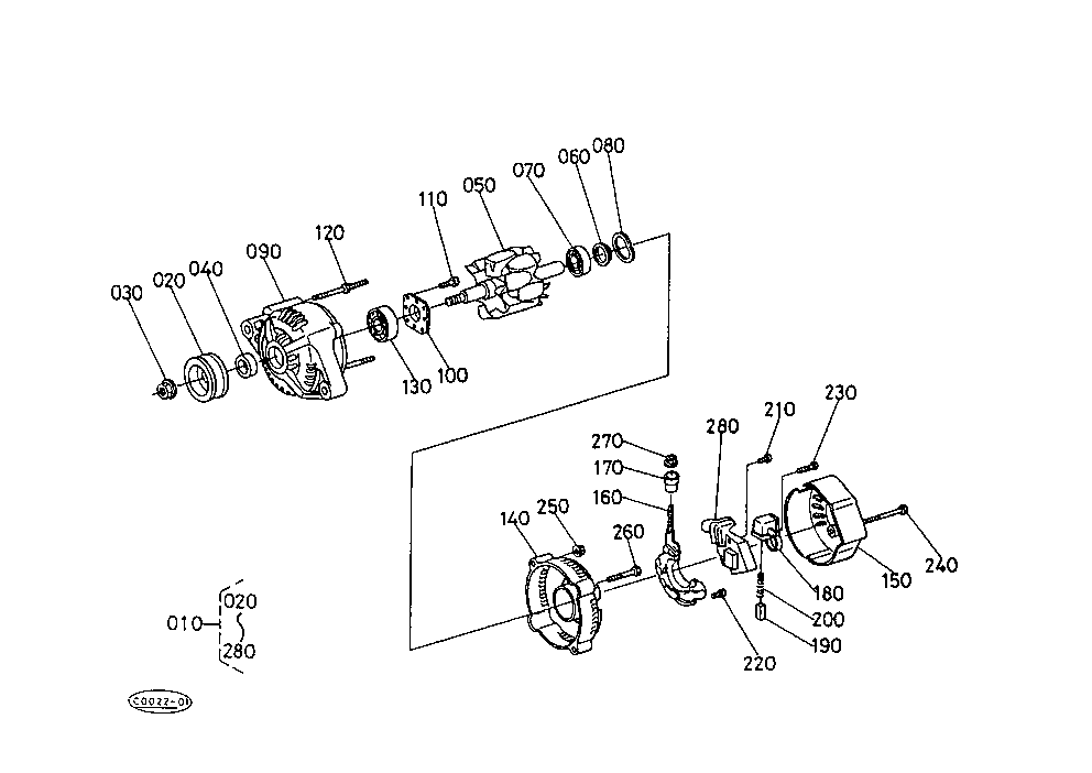 Alternator(Component Parts)(Not For Reman Unit)