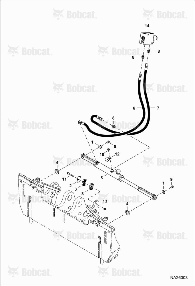 Hydraulic Circuitry (Power Bob-Tach)  B5AY13001 & Above