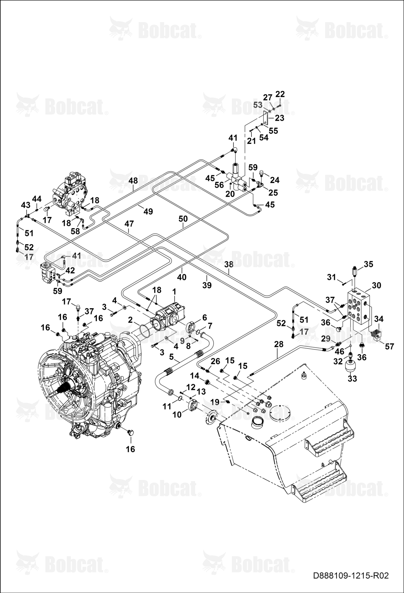 Intake and Priority Valve Circuit  B45311001 - B45311061