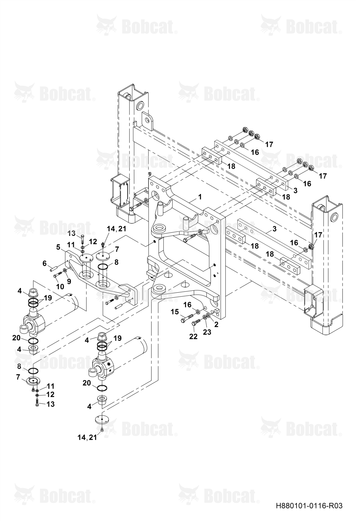 Sideshift and Swing Cylinders Connections