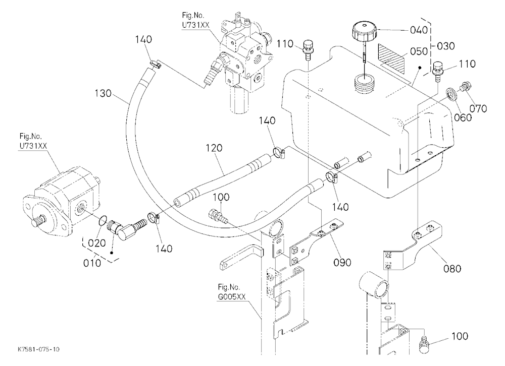 Hyd. Bed Lift Kit (Tank) (W/G.No.V4242) [Option]